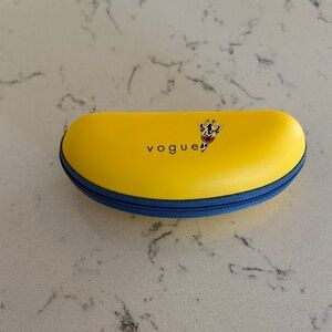 Vogue Kids Glasses Zippered Case in Bright Yellow and Blue with Giraffe NEW
